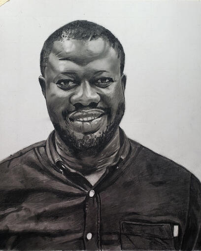 Engr Festus - Charcoal on paper (2024)