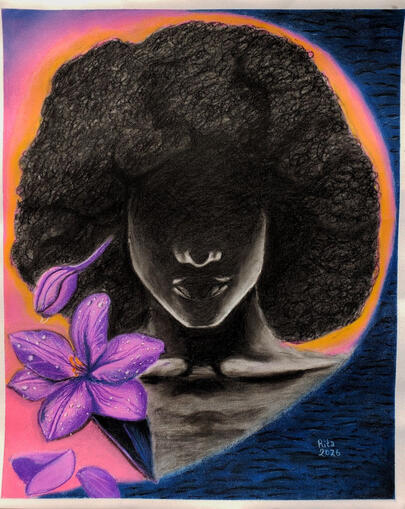 Grace - Charcoal &amp; Soft pastels on paper (2026)