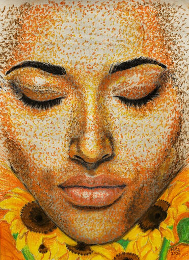 Becoming - Charcoal & Soft pastel on paper (2026)
