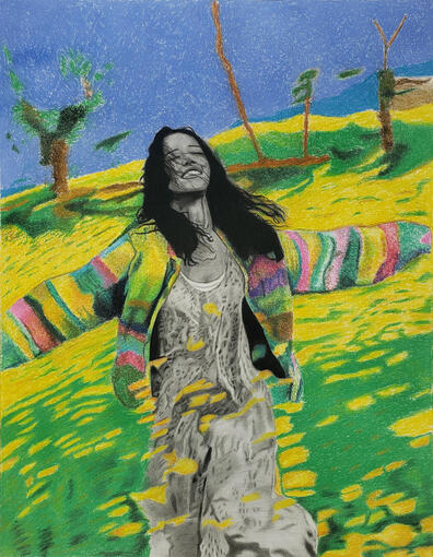 I am Josephiiiiiiiiiine - Charcoal & pastel on paper