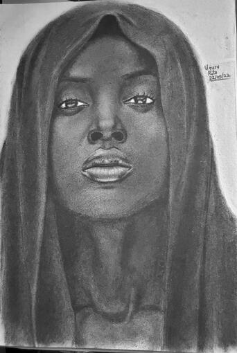 Melanin - Charcoal on paper (2022)