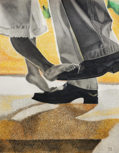 Daydream - Charcoal & pastel on paper (2026)