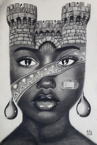 Conscious Existence - Charcoal & Graphite on paper (2025)